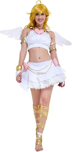 Vista 2 de miccostumes Disfraz de ángel para mujer, traje de cosplay, falda con accesorios