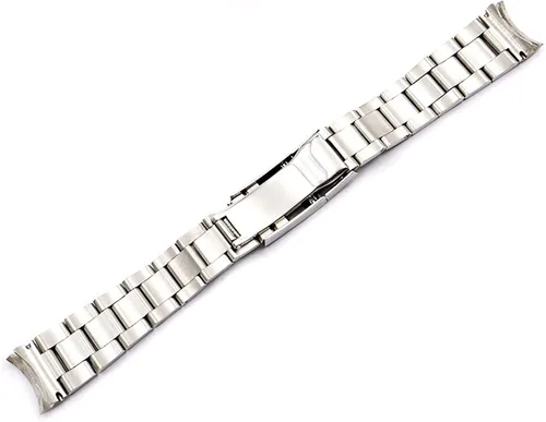 Vista 2 de HAODEE 20 21mm Watch Band Stainless Steel Solid Curved End Screw Links Wrist Bracelet For Rolex Submariner Oyster Datejust