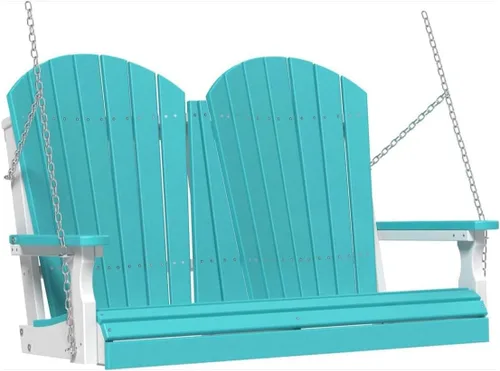 Vista 16 de LuxCraft Columpio Adirondack de 4' - Disponible en 22 colores Caoba antigua