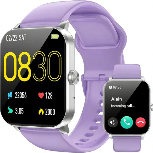 Vista 8 de Reloj inteligente, relojes inteligentes para hombres y mujeres, rastreador de fitness HD de 1.85 pulgadas (respuesta/hacer llamadas), más de 120