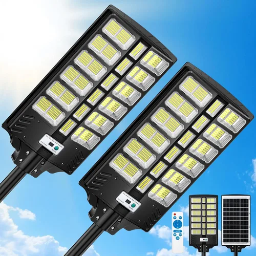 Vista 8 de prenda impermeable al aire libre solar grande de las luces de calle 9000W para el estacionamiento, yarda Super Bright, 936 LEDs, Radar Motion