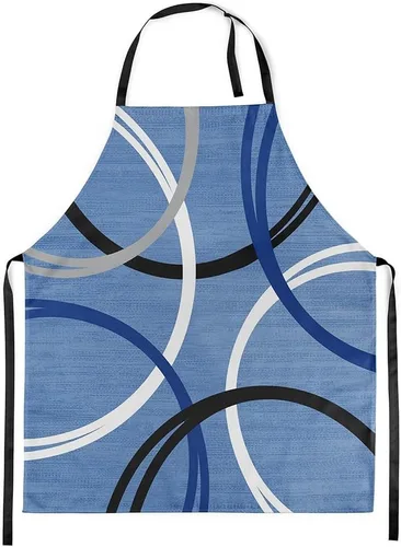 Vista 37 de Castle Fairy Delantal de cocina geométrico en espiral, moderno delantal impermeable con rayas simples para adultos (sin bolsillo), 31 x 26 pulgadas