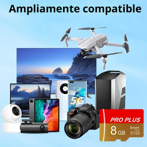 Vista 6 de Paquete de 2 tarjetas TF de 8GB con adaptador, tarjeta de memoria de alta velocidad, UHS-I C10 A1 tarjeta TF de memoria para tablet/teléfono