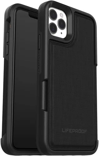 Vista 9 de LifeProof FLIP SERIES - Funda tipo cartera para iPhone 11 Pro Max, CEMENT SURFER (clima húmedo/gris pizarra/capri)
