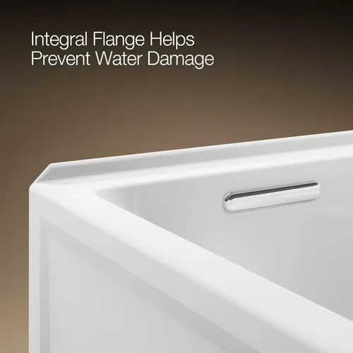 Vista 9 de Kohler 1125-LA-0 Archer® 72.4 in x 36.0 in baño alcobólico, drenaje izquierdo, Blanco Biscuit