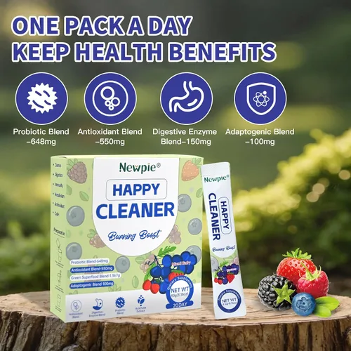 Vista 3 de Newpie Superfoods Happy Cleaner - Polvo probiótico y probiótico con sabor a sandía, fibra orgánica, sin azúcar, salud intestinal, antioxidante