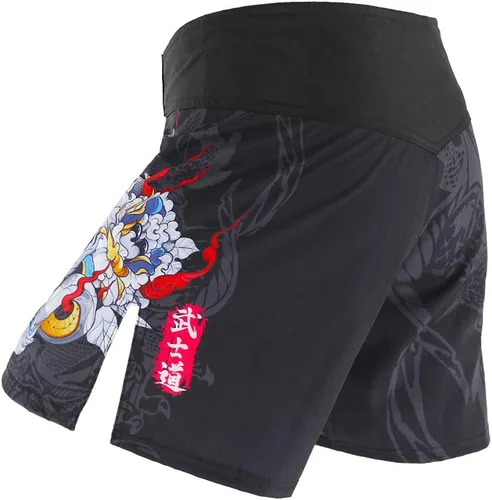 Vista 8 de Pantalones cortos de lucha MMA para hombre, pantalones cortos de boxeo BJJ para hombres Grappling