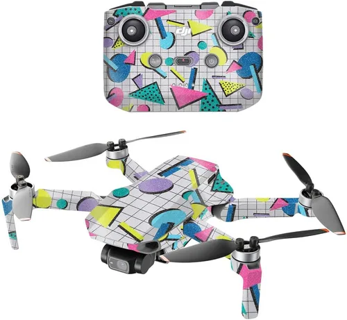 Vista 12 de MightySkins Glitter brillante compatible con DJI Mini 2 Dron portátil - Negro abstracto Acabado de purpurina protector, duradero de alto brillo