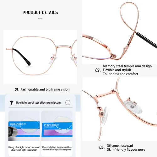 Vista 3 de AMApart - Gafas de luz azul para mujeres adolescentes y niñas