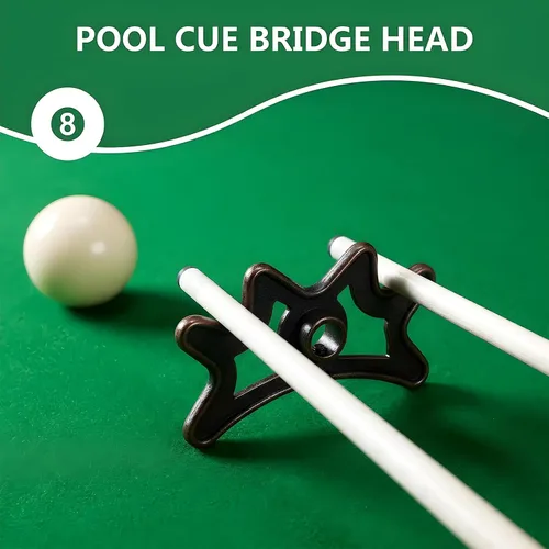 Vista 2 de Pool Bridge - Cabeza de puente de billar de bronce antiguo, cabezales de puentes de metal para palos de piscinas, accesorios de taco de billar