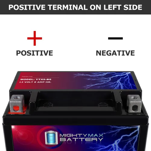 Vista 3 de Mighty Max Battery Reemplazo de batería YTX9-BS para batería Suzuki AN400/S Burgman 2003-10