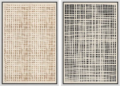Vista 162 de SIGNWIN Lienzo enmarcado para pared, ilustraciones abstractas texturizadas en tonos beige terrosos, arte moderno, decorativo, contemporáneo