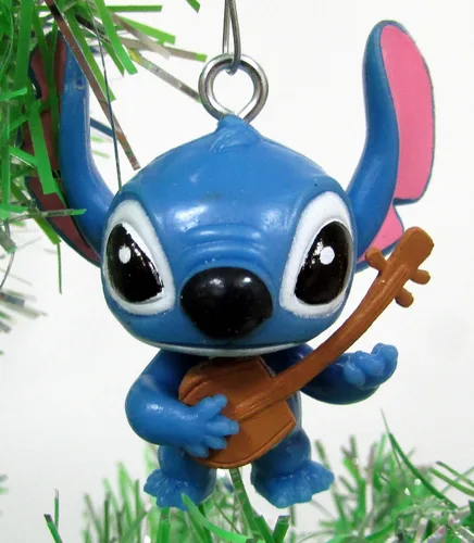 Vista 2 de Juego de adornos de Stitch con Stitch y Angel (diseño único irrompible)