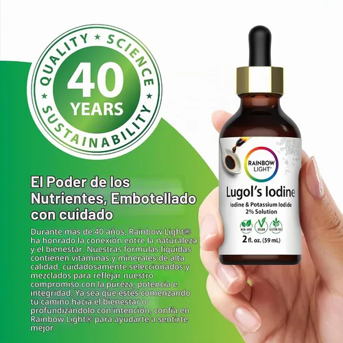 Vista 5 de Rainbow Light Solución de yodo al 2 por ciento de Lugol 2 fl oz