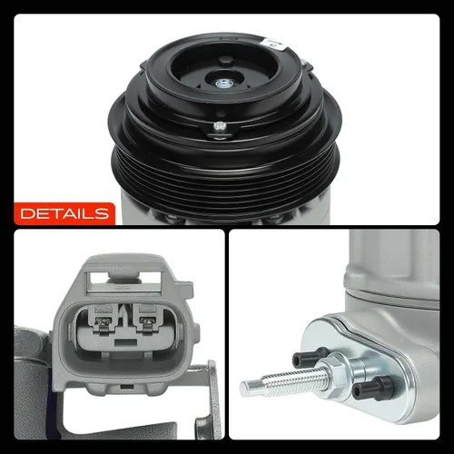Vista 9 de A-Premium Compresor de aire acondicionado con embrague compatible con Dodge Dart 2013 2014 2015 2016, 1.4L 2.0L 2.4L, 6SBU16 Compresor