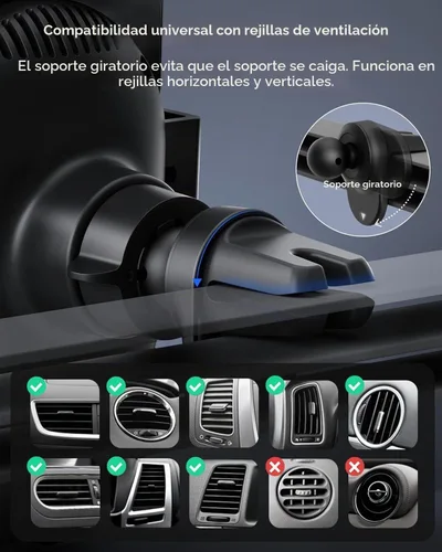 Vista 6 de [Usado] iOttie Auto Sense 2 - Soporte para teléfono con ventilación de aire con carga inalámbrica Qi, soporte de teléfono con sujeción automática