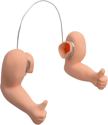 Vista 5 de Enrichoice 3 pares de juguetes de pollo incluyen brazos de músculos fuertes brazos pulgar arriba y brazos de pollo T-Rex para poner en las gallinas