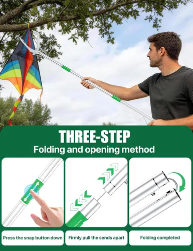 Vista 5 de Grabber Reacher Tool, 50" Foldable Extra Long Snake Grabber