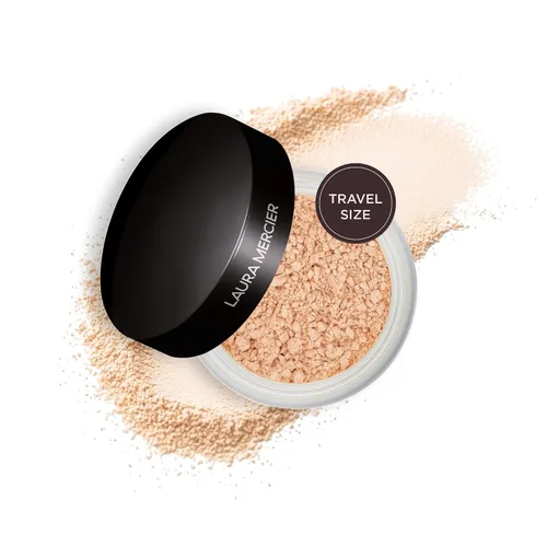 Vista 16 de Laura Mercier Polvo de ajuste suelto translúcido, control de brillo las 24 horas, acabado mate suave, impregnado con vitaminas C+ E, uso duradero