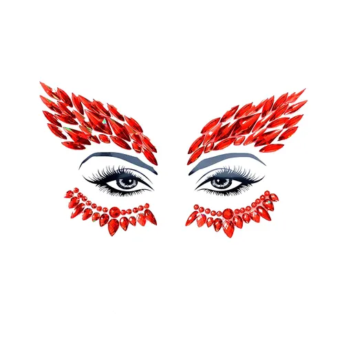 Vista 28 de Neva Nude Americana Crystal Jewel - Adhesivo de cristal para la cara, gemas para carnavales, Halloween, festivales, raves y fiestas, adhesivo