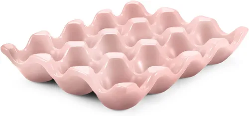 Vista 25 de Flexzion Bandeja de Cerámica para 12 Huevos - Portahuevos de Porcelana para Docena Completa Contenedor Organizador de Almacenamiento Soporte