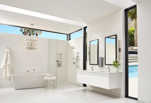 Vista 7 de Pfister Kenzo Llave para baño, sin plomo, de 4 pulgadas, centrada., LG42-DF0K