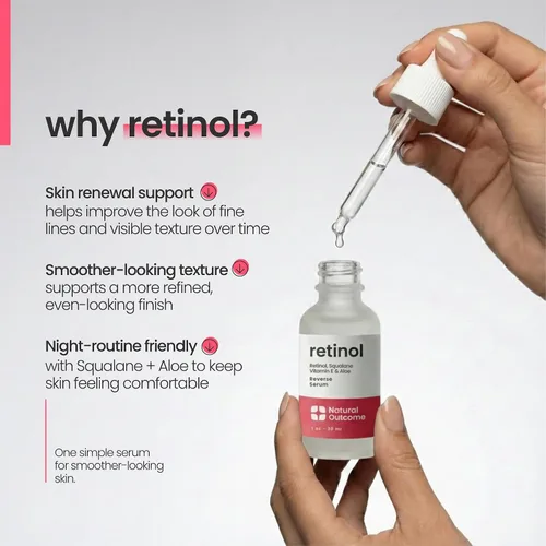 Vista 6 de Suero de retinol para la cara Suero reductor de líneas finas y arrugas Suero facial hidratante nocturno con ácido hialurónico, vitamina E