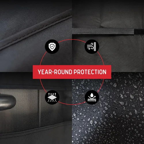 Vista 3 de Nexgrill - Funda de parrilla de 42 pulgadas, cubierta plana resistente al agua de servicio pesado con correa ajustable y ventilación, protección