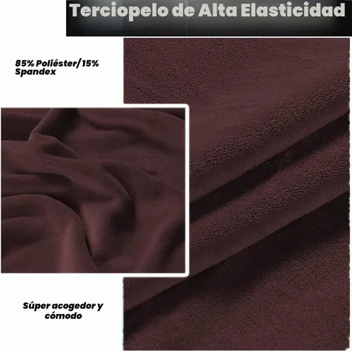 Vista 2 de Funda de terciopelo para silla papasan redonda, funda elástica para cojín de plato, se ajusta a 29-37 pulgadas, protector de muebles lavable