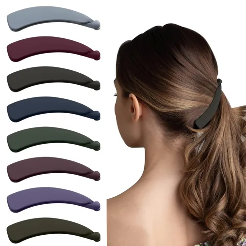 Vista 8 de Pinzas para el pelo de plátano mate grandes de 4.3 pulgadas para mujer, soporte antideslizante para colas de caballo de pelo grueso y fino, bonitos