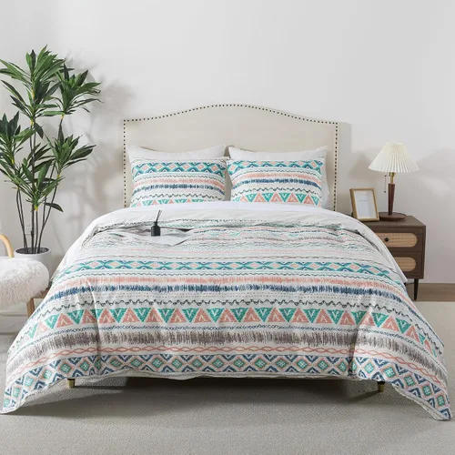 Vista 23 de HoneiLife Juegos de Fundas de Edredón Twin - Funda de Edredón Floral 100% Algodón, Juego de Ropa de Cama Transpirable de 2 Piezas con Cierre