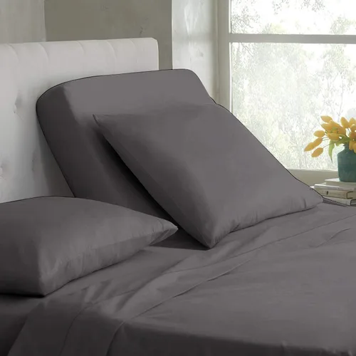 Vista 25 de Base de cama ajustable – Juego de sábanas de cabeza dividida superior tamaño Queen – Sábanas de 100% algodón egipcio sólido color azul aguamarina