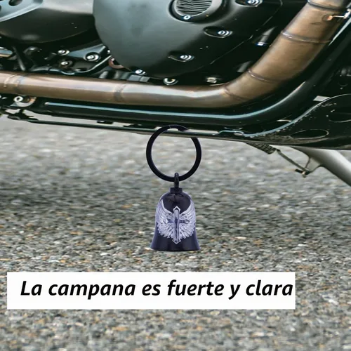 Vista 6 de Motorcycle Cross Bell Protect The Rider Motorcycle Accessories Key Chain Negro plateado