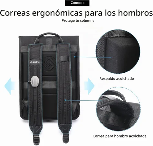 Vista 5 de Smatree Mochila de transporte impermeable para DJI Mini 4 Pro/3 Pro Negro/DJI Mini 4 Pro/3 Pro