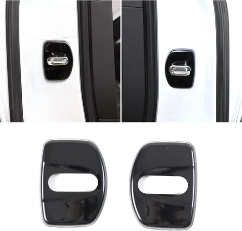 Vista 10 de CHEAYAR Cubierta protectora para cerradura de puerta de automóvil compatible con Chevrolet Corvette C8 2020-2023, cubiertas de bloqueo de puerta