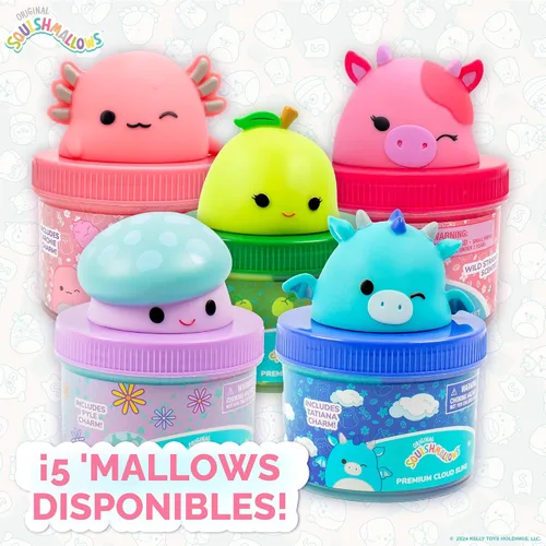 Vista 7 de Original Squishmallows Premium Cloud Slime, paquete de 3, 9 añadidos, 8 onzas