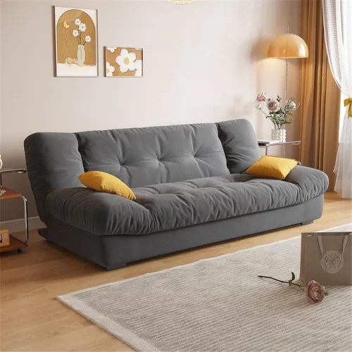 Vista 15 de Sofá futón extraíble resistente a desgarros, sofá futón convertible estilo moderno y simple con respaldo acolchado para sala de estar, apartamento