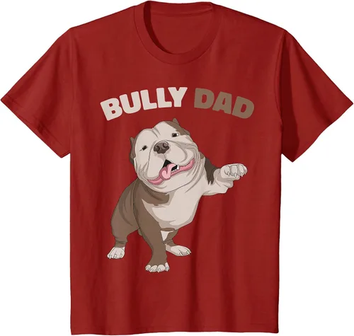 Vista 50 de American Bully Dad Dog Owner Father Funny Men T-Shirt Asphalt Grey