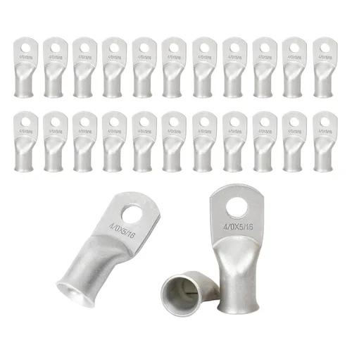 Vista 31 de 25 piezas de terminales de anillo de 1/0 AWG-1/2 (M12), terminales de anillo, conectores de terminal, terminales de cable resistentes, terminales