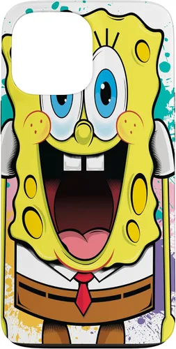 Vista 24 de Funda para iPhone 17 de Bob Esponja con salpicaduras de pintura