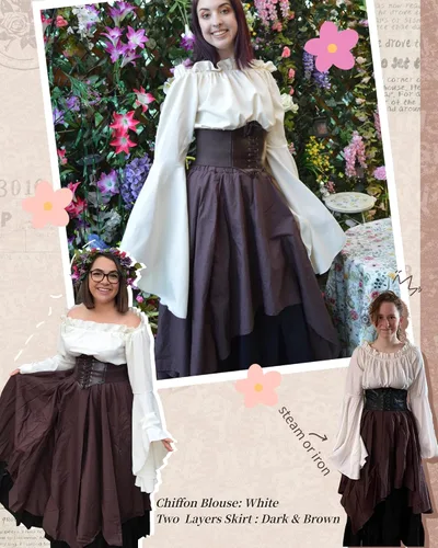 Vista 2 de NSPSTT - Vestido de estilo victoriano para mujer