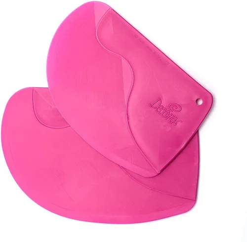 Vista 3 de DECORA Raspador de masa de plástico, rosa, 4.9 in x 3.3 in