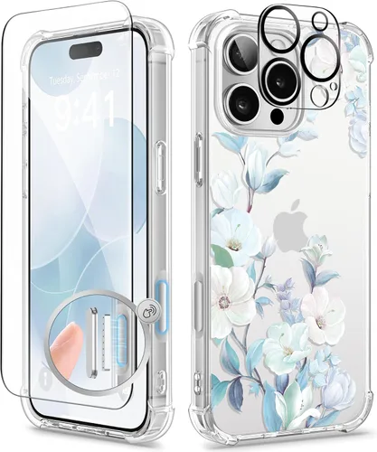 Vista 135 de GVIEWIN - Funda para iPhone 11 con protector de pantalla + protector de lente de cámara, cubierta protectora transparente suave de poliuretano