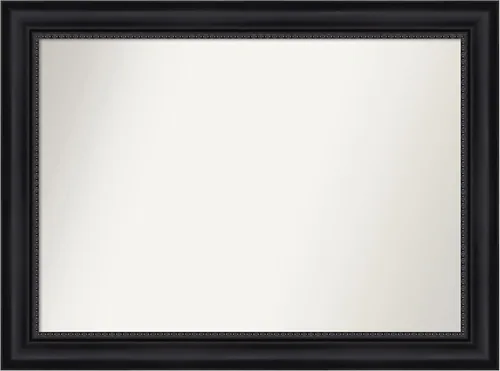 Vista 328 de Amanti Art Espejo personalizado, espejo de baño negro Astor, espejo de pared o espejo de tocador de baño sobre el fregadero (25 x 25 pulgadas)