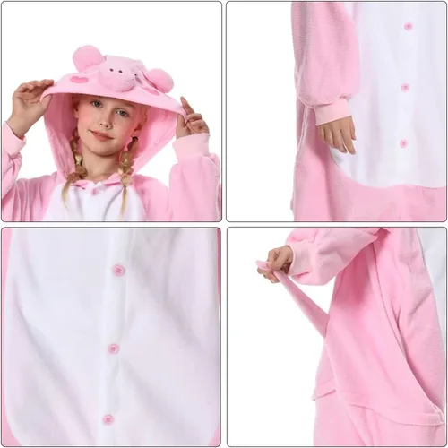 Vista 6 de GONAAP Unisex Animal Onesie Pajamas Kids One Piece Cosplay Outfits Costumes For Girls Costumes