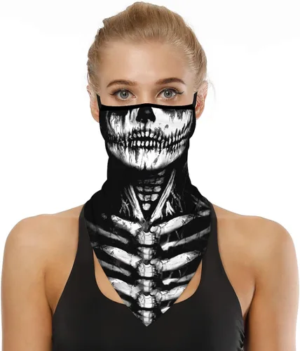 Vista 16 de YAYOUREL Polaina para el cuello, bandanas para hombres y mujeres, cubierta de bufanda para la cara con rayos UV, con agujero para las orejas