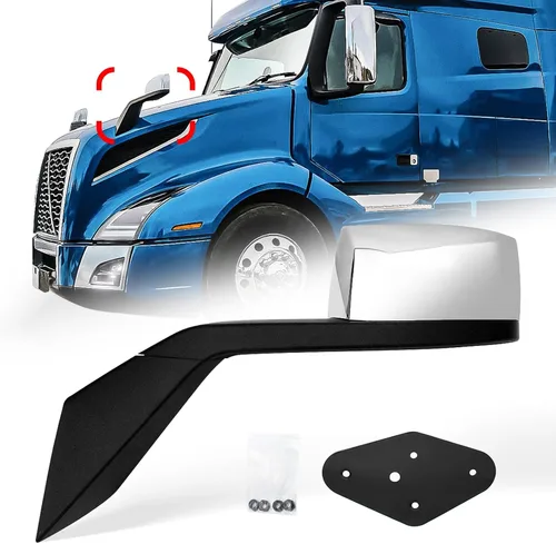 Vista 10 de Conjunto de retrovisor de capó High Soar para Volvo VNL (2004-2014), espejo de cofre de camión con brazo de repuesto para Volvo VNL lado izquierdo