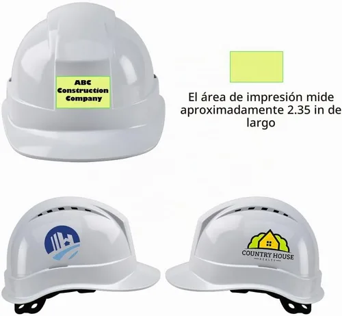 Vista 2 de Casco de trabajo de construcción personalizado Casco de seguridad con suspensión de trinquete de 6 puntos con ventilación