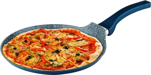 Vista 5 de UNIWARE Sartén antiadherente para pizza con parte inferior de inducción, revestimiento de granito de 3 capas, 11 pulgadas