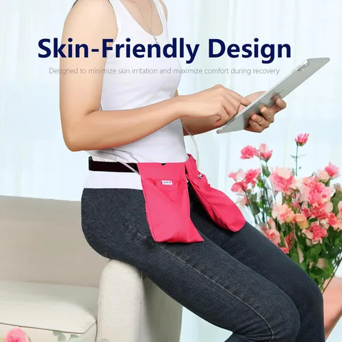 Vista 4 de Bolsa de drenaje para mastectomía y soporte de ducha Confort ajustable (rosa)